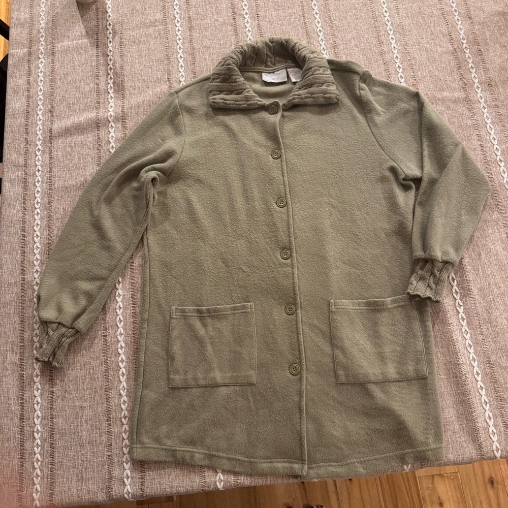 Blair Size Small Olive Green Women's Sweater button up